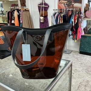 Elegant Black and Brown Tote Bag